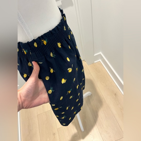 J. Crew Navy & Lemons Cotton Linen Skirt with Pockets paper bag waist 6 - Picture 4 of 11